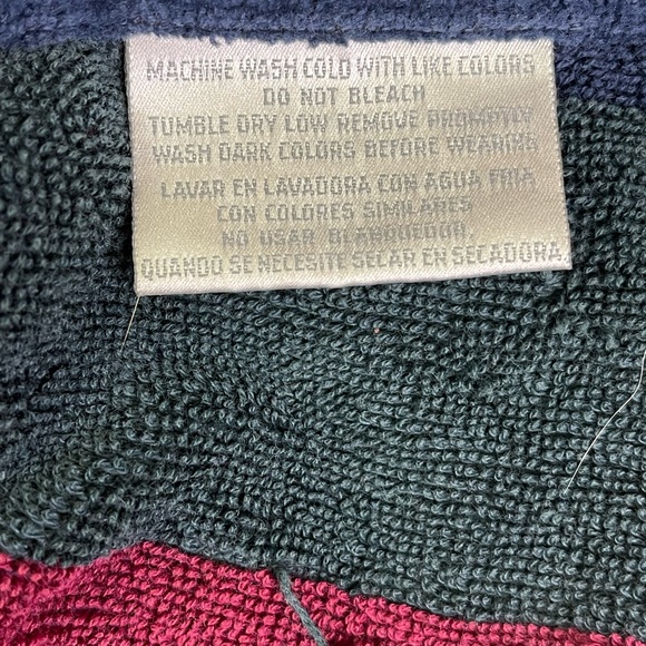 Dior Other Vtg Christian Dior Terry Cloth Stripes Redbluegreen Bath